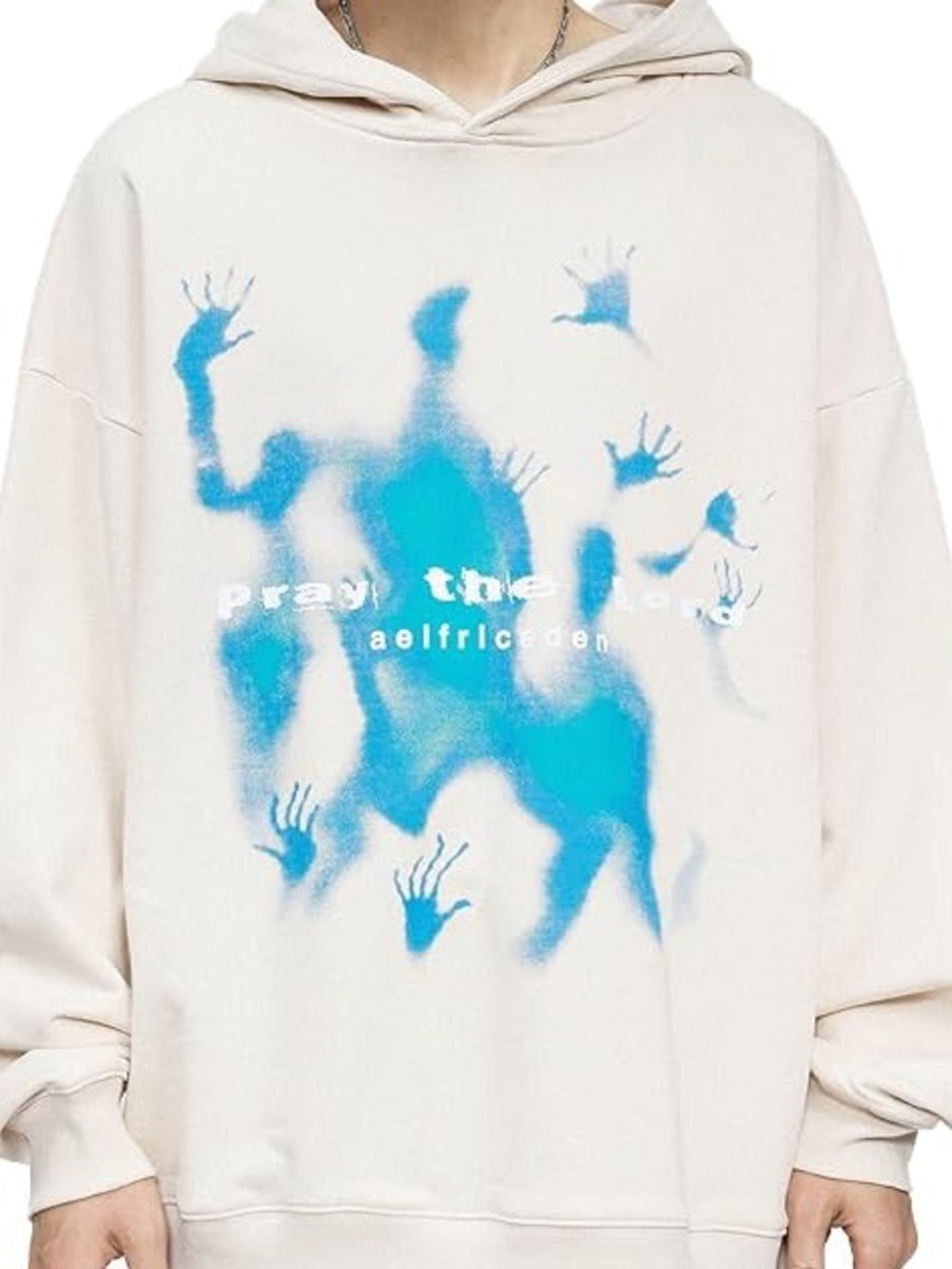 Aelfric Eden White Sweatshirt with Blue Accents